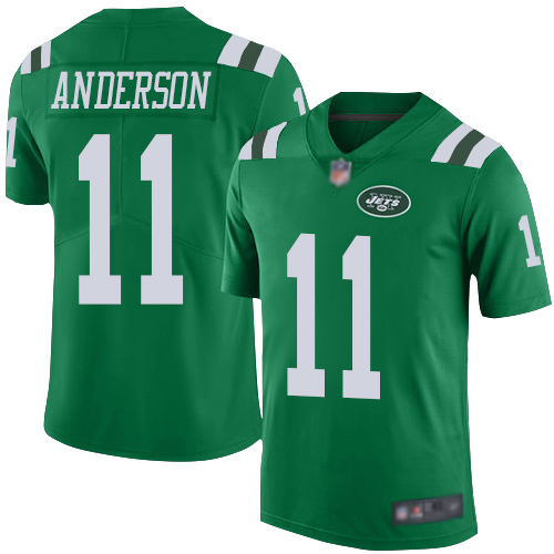 New York Jets Limited Green Youth Robby Anderson Jersey NFL Football #11 Rush Vapor Untouchable